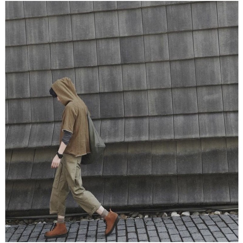 Canvas tote bag - túi đeo unisex màu đen và olive