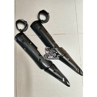 Ốp pô che pô chụp đít pô exciter 150 đen và carbon
