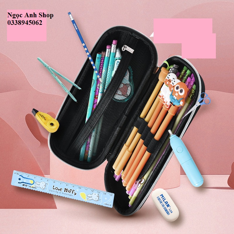 Hộp bút cho bé trai bé gái học sinh hình siêu nhân, công chúa. Bóp viết Chống thấm nước