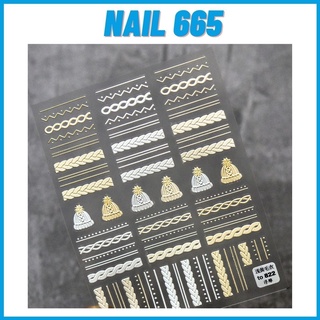 Sticker Noenl dán móng tay , Sticker nail lụa noel 5D cao cấp