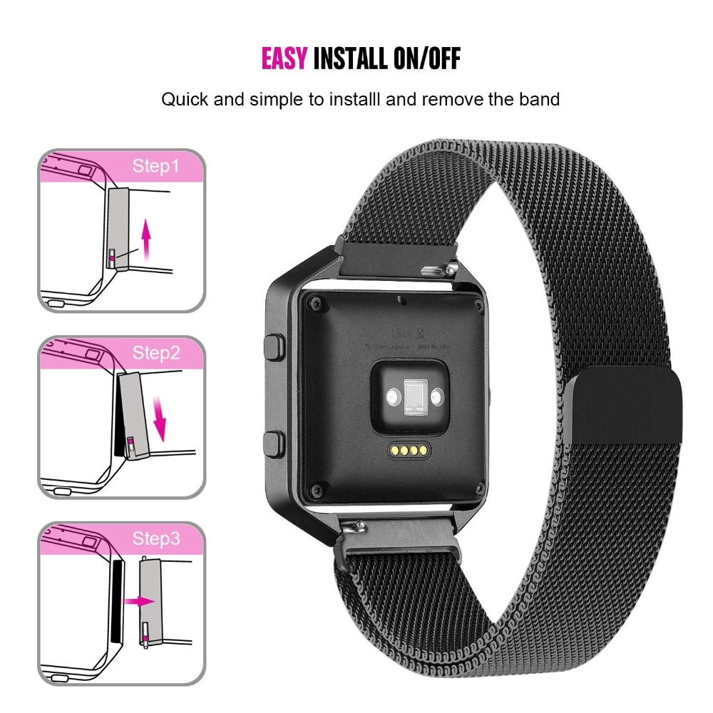 Khung Thép Không Gỉ Thay Thế Cho Đồng Hồ Thông Minh Fitbit Blaze