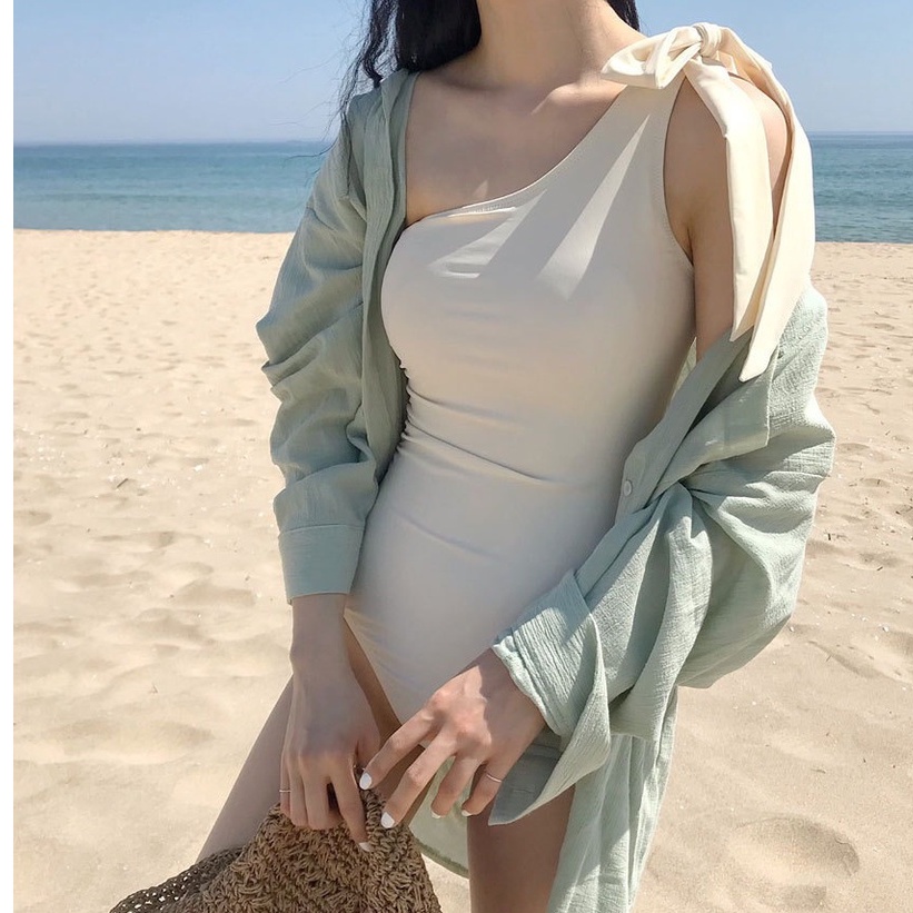 Bikini lệch vai nơ Hàn Quốc (hàng cao cấp)