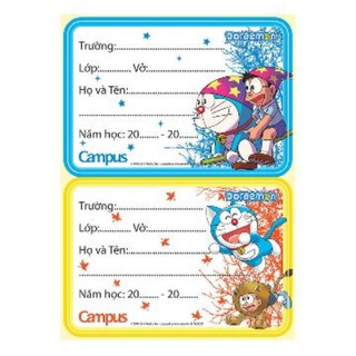 [sỉ ib] Nhãn Vở Doraemon Campus NT-DOR12