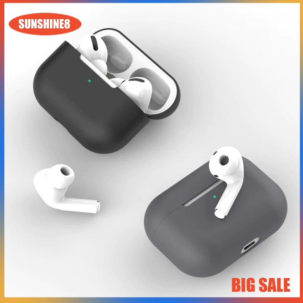 【SUN】For AIRPOD Pro Case Cover With Keychain Full Protective Rubber Skin Accessory