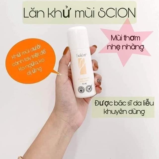 Lăn khử mùi Scion Pure white Roll on NuSkin 75ml Của Mỹ