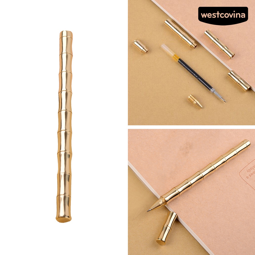 [Hot]✍Bút Mực Gel Vỏ Kim Loại Màu Đen 0.5mm