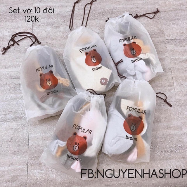 SET 10 đôi TẤT GẤU HOT HIIT ( hàng loại1)