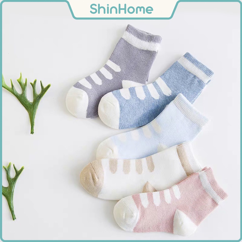 Set 5 tất cho bé thu đông  cho trẻ 0-5 tuổi