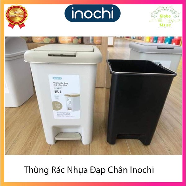 [4 Size] Thùng Rác Nhựa Đạp Chân Inochi Thùng Đựng Rác Gia Đình, Văn Phòng Tiện Ích 10L 15L 20L 30L