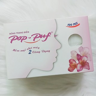 Bông Tẩy Trang PopPuf  2 công dụng 100 Miếng