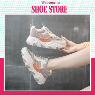 Giày Sneaker Nữ 💖FREESHIP💖 Giày Thể Thao Phối Màu- Giày Nâng Chiều Cao 3cm