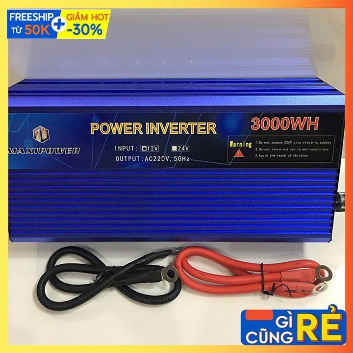 Bộ kích điện ắc quy 12V lên 220V 3000W Inverter