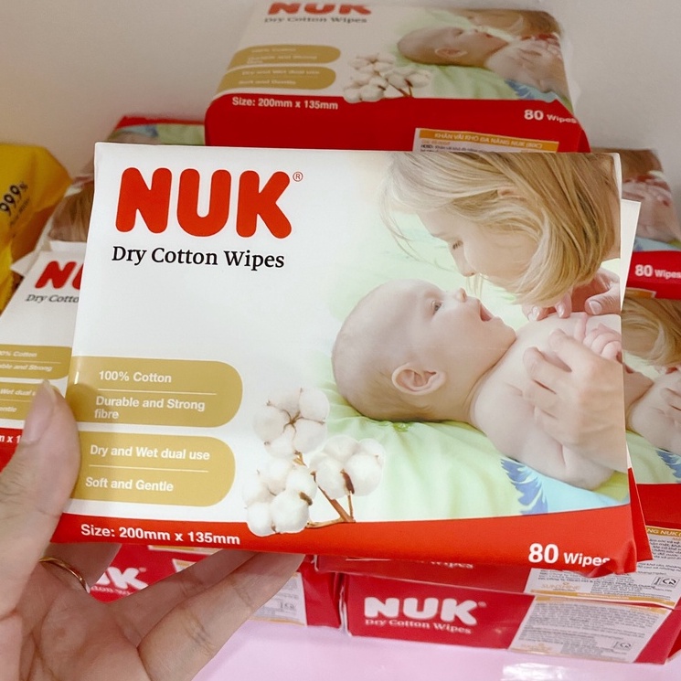 Khăn vải khô đa năng NUK (Gói 80 tờ)