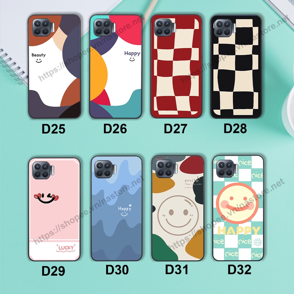 Ốp lưng Oppo A73 / A93 mặt cười, họa tiết caro đơn giản đẹp cute