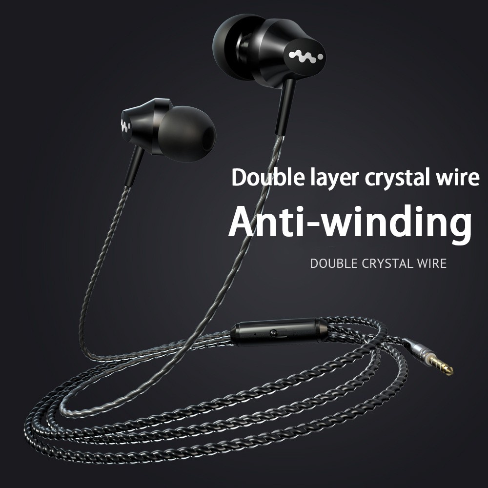 Tai Nghe Nhét Tai Jack 3.5mm Âm Thanh Siêu Trầm Có Micro Chống Ồn Chuyên Dụng