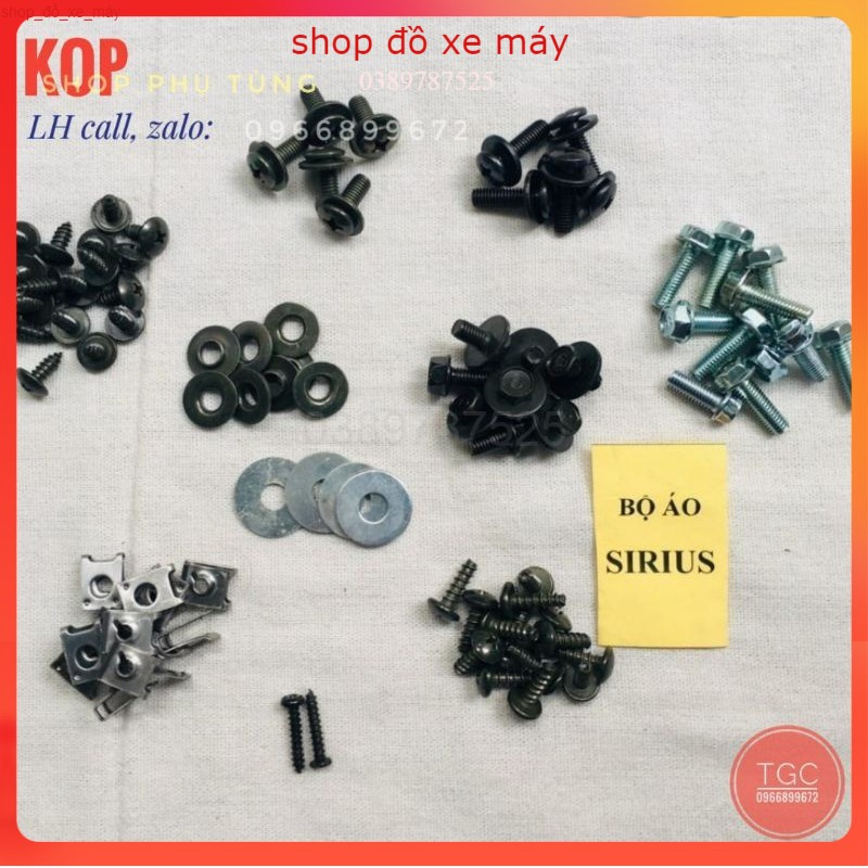 bộ ốc gắn vỏ nhựa xe sirius -ZARA phụ tùng 88