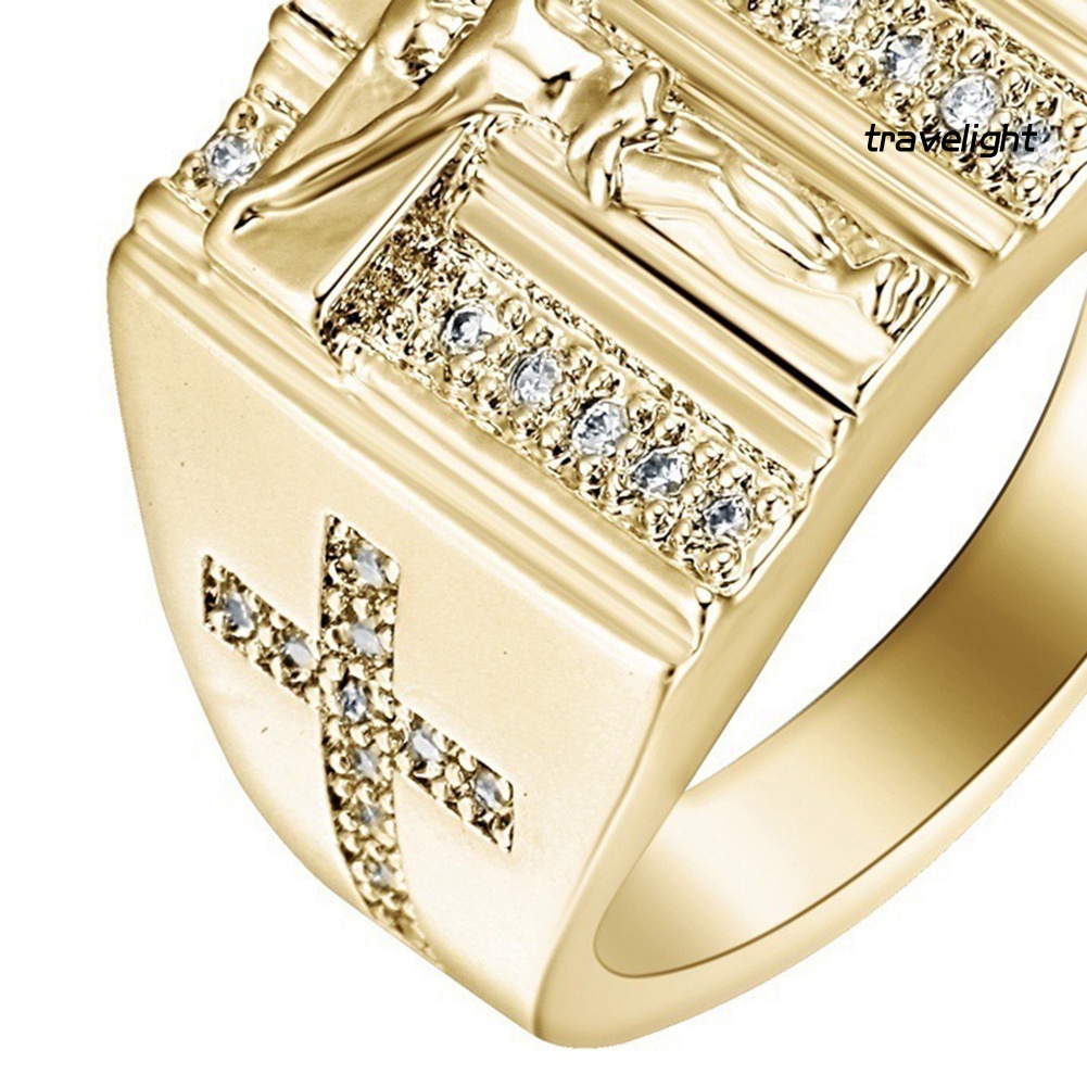 Nhẫn Hình Thánh Giá Đính Đá Thời Trang Cho Nam Và Nữ