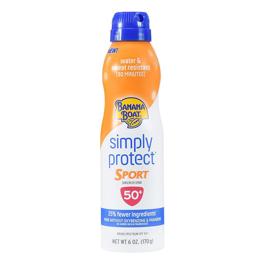 [USA] Xịt chống nắng Simple Protect SPF50 170g Banana Boat