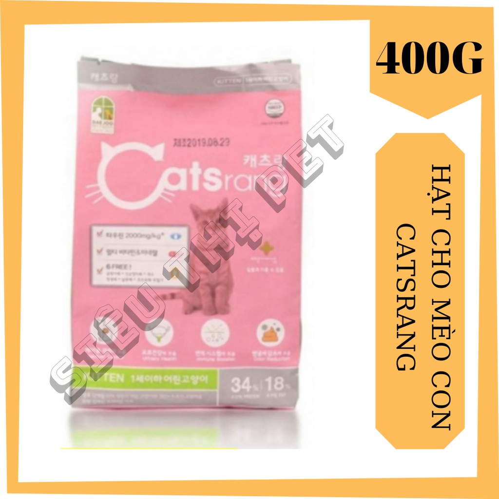 [Mã PET50K giảm Giảm 10% - Tối đa 50K đơn từ 250K] ( TIẾT KIỆM ) Catsrang - Thức ăn hạt cho mèo nhỏ 400g