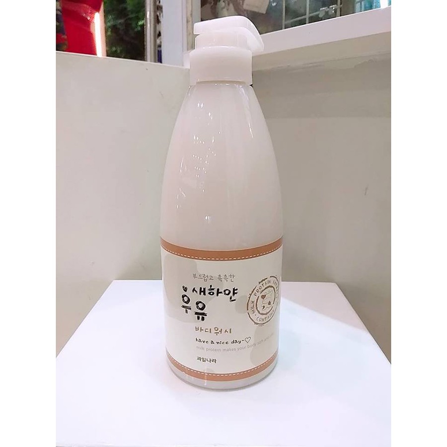 sữa tắm làm sáng da Welcos White Milk làm trắng da chính hãng từ Hàn Quốc,