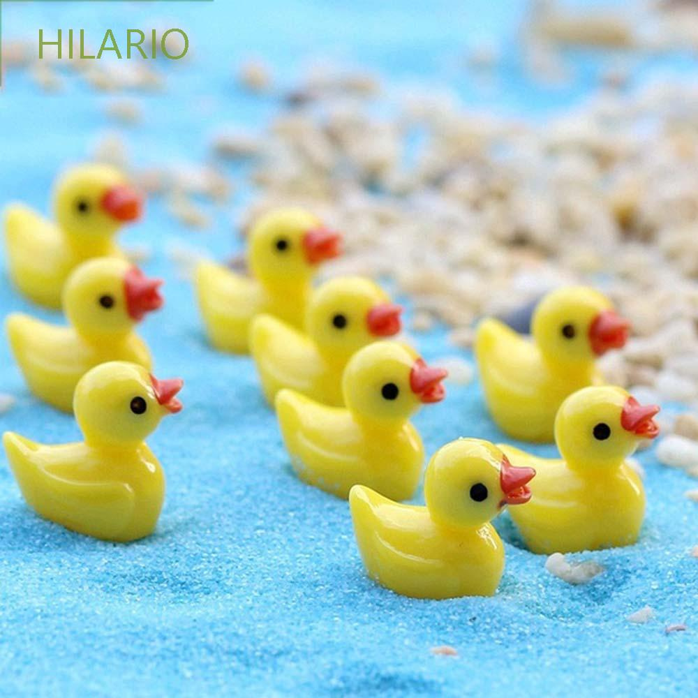 Set 5 Mô Hình Vịt Vàng Mini Dễ Thương Nhiều Màu Dùng Trang Trí Sân Vườn