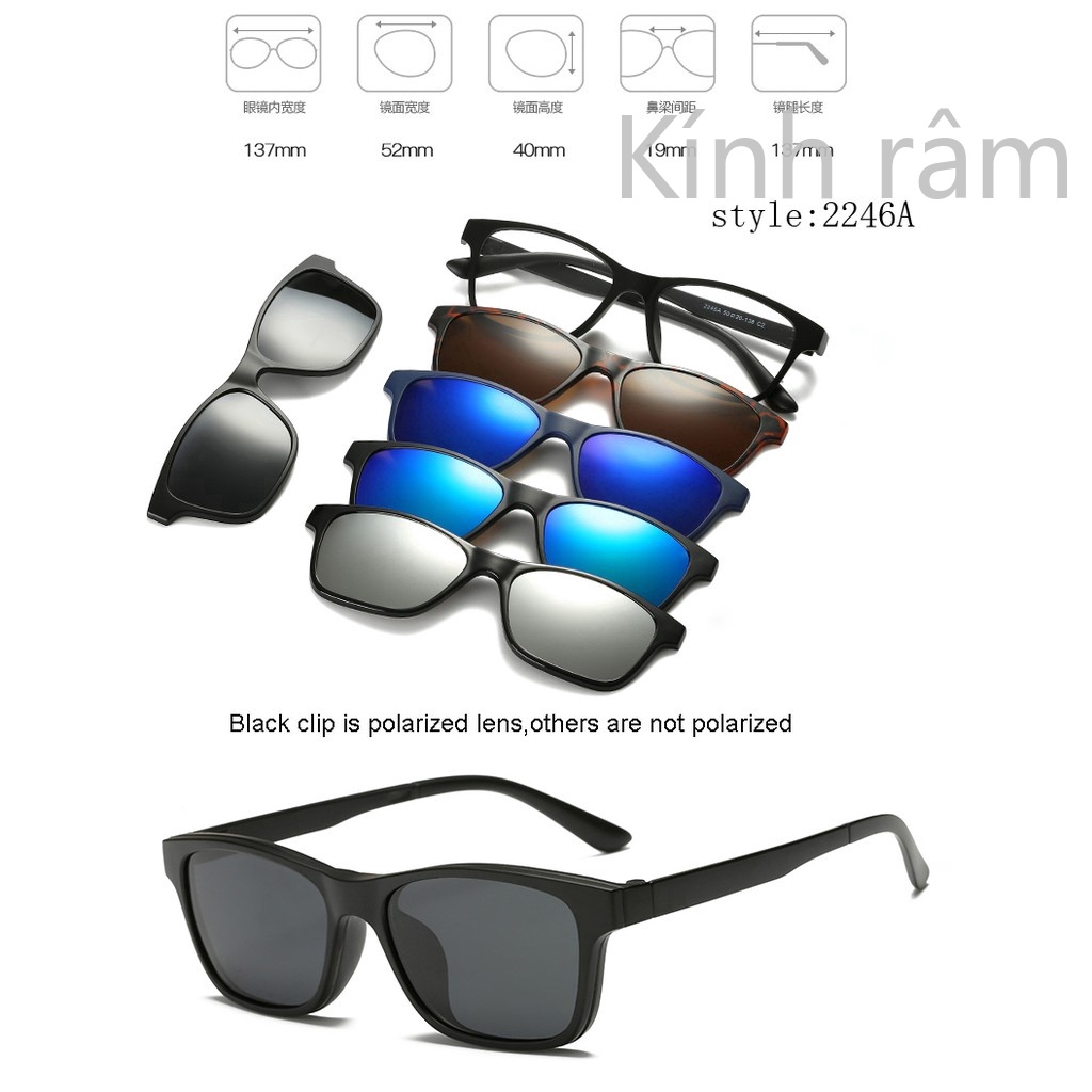 Kính râm với 5 kiểu ống phân cực