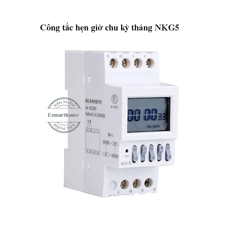 Bộ chuyền đổi 2 nguồn điện theo tháng gồm ATS  2P 63A và công tắc hẹn giờ chu kỳ tháng BT1-30 - DHDT