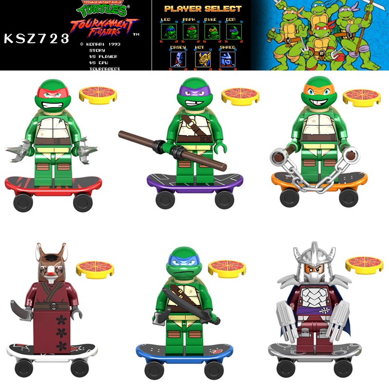 Bộ 6 Mô Hình Ninja Rùa Tương Thích Với Lego Cho Bé