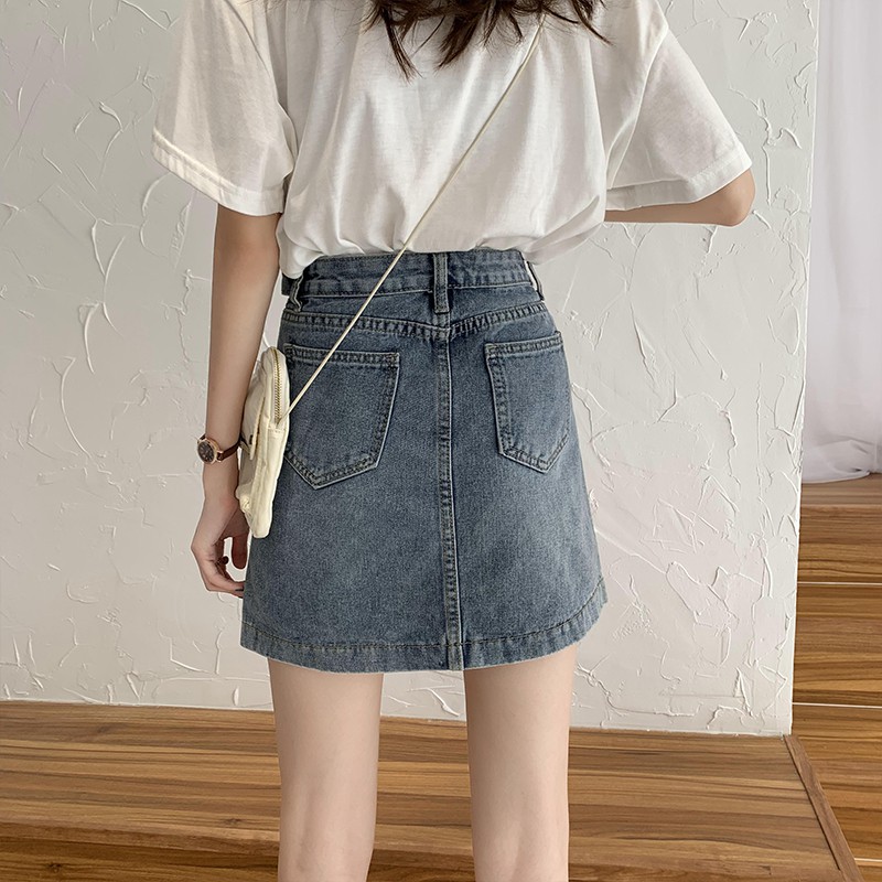 CV4_ Chân váy ngắn chữ a lưng cao phong cách ulzzang | BigBuy360 - bigbuy360.vn