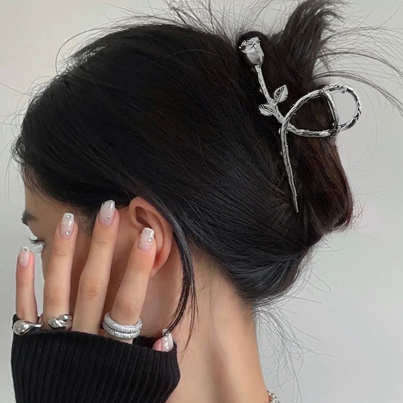 Kẹp Tóc Kim Loại Kiểu Dáng Hình Học Thời Trang Cho Nữ