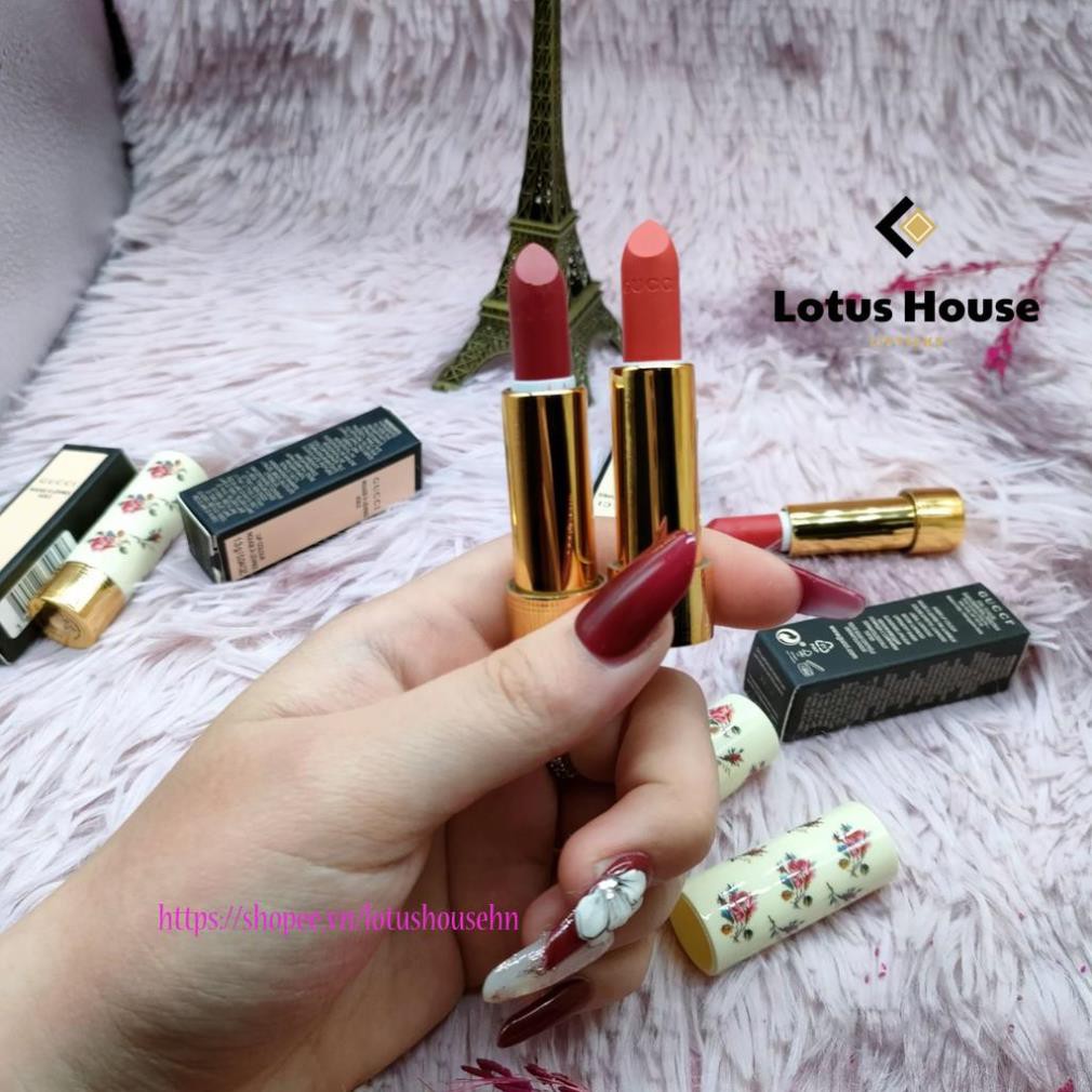 Son Gucci Rouge À Lèvres Voile Vỏ Hoa mini 1.3g đủ tone hot hit bền màu không trôi | BigBuy360 - bigbuy360.vn