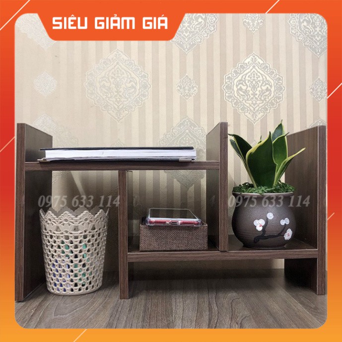 Kệ gỗ để bàn 💘FREESHIP💘 Kệ sách gỗ 2 tầng đa năng trang trí bàn học, bàn làm việc (K1)