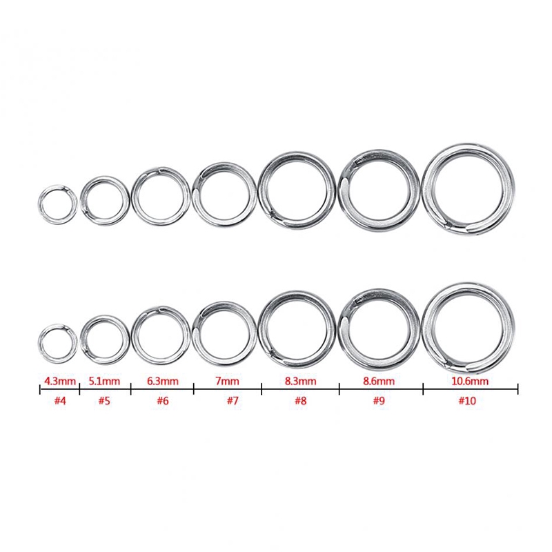 Set 50 Khuyên Nối Mồi Câu Cá Bằng Thép Không Gỉ tokushima