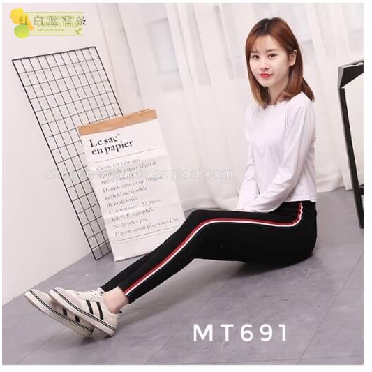 Quần legging sọc nhí trắng MT464, mt684, mt1144, mt691, mt1152, mt683,mt1150, mt1151 aoquangiasi (dưới 50 kg)