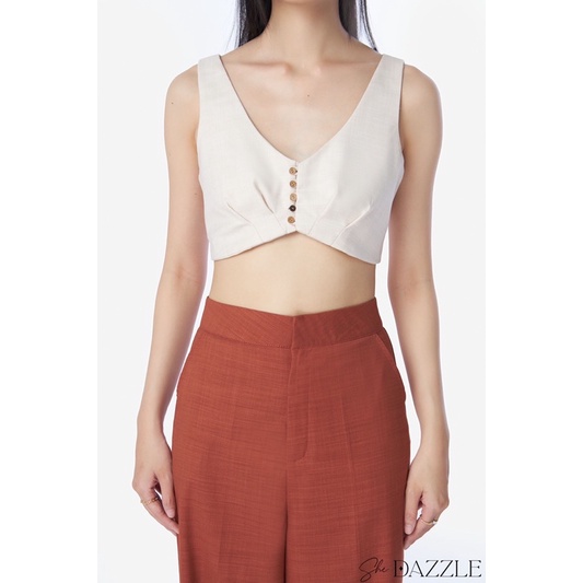 Áo Croptop Nút gỗ tôn dáng trendy She Dazzle