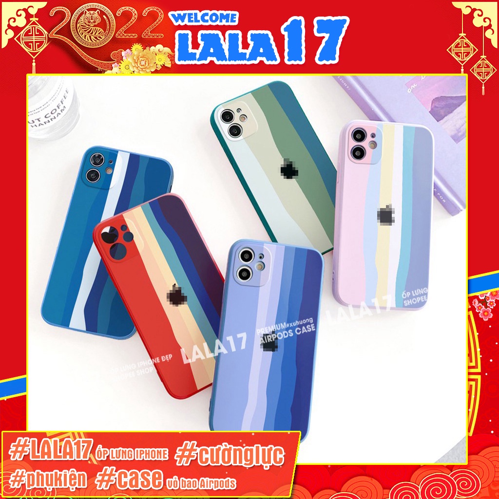 Ốp lưng iphone màu cầu vồng Color Mojito cạnh vuông BVC đẹp 6/6plus/6s/6splus/7/7plus/8/8plus/x/xr/xs/11/12/pro/max/plus