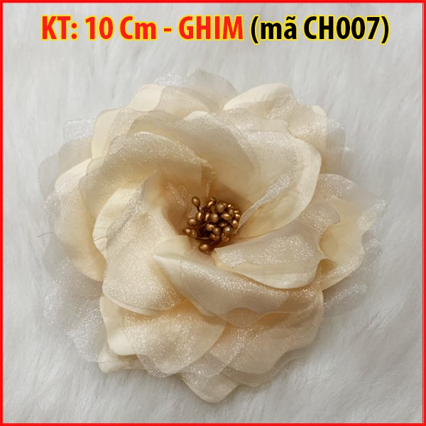 Tag Hoa Voan Cài Áo, Kiểu Cài Áo Hoa Có Ghim, Cài Áo Handmade - Cài Váy Đầm Cao Cấp - Ghim Cài Áo - CH007 CH004