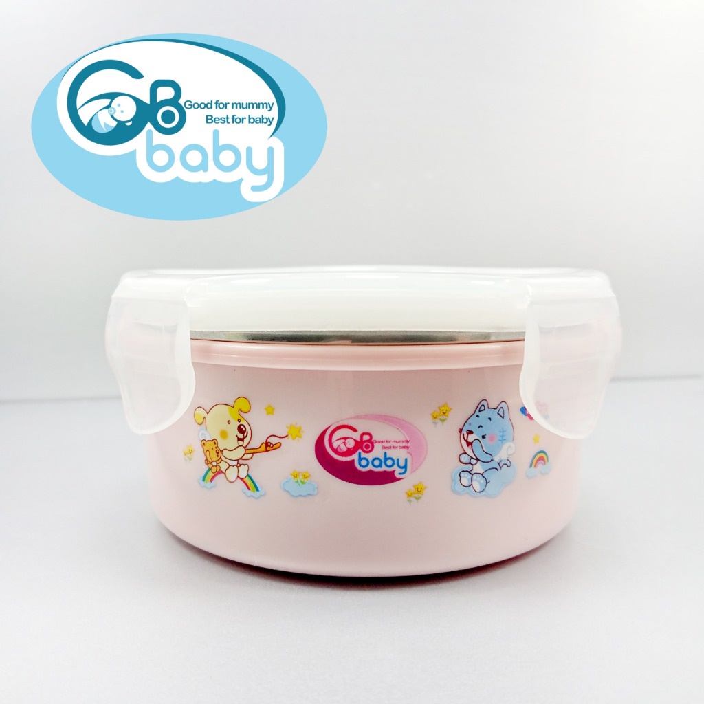 Bát Inox ăn dặm cho bé 8815 GB-Baby Chính hãng an toàn chất lượng