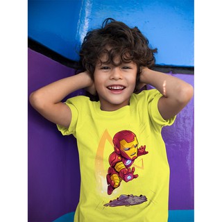 Áo Thun Bé Trai - Chibi Avenger - Iron Man Cao Cấp