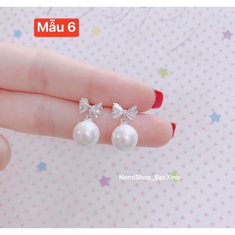 Bông tai trai bạc ta cho nữ, 8 mẫu xinh xắn đồng giá Bạc chuẩn xịn Mainomi Shop Bạc Xinh