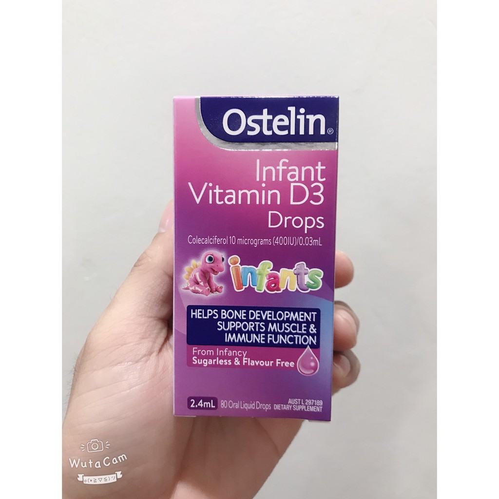 (Tem Chemist) Vitamin D3 Drops, Ostelin D3 drops cho bé từ sơ sinh