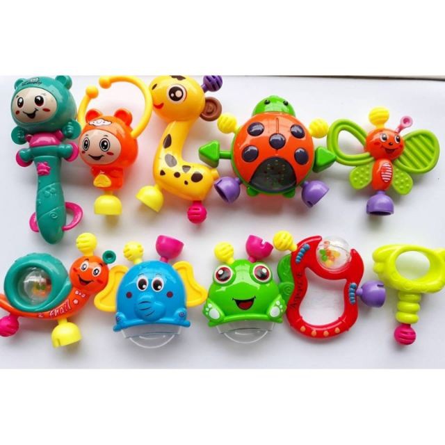 Bộ đồ chơi xúc xắc 10 đa sắc màu món cho bé yêu