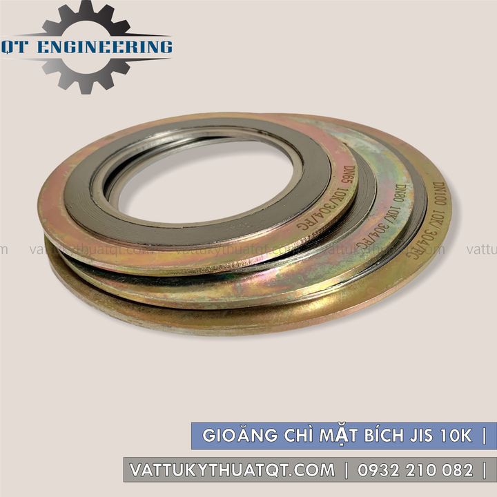 Gioăng Chì JIS 10K | 3 Vành | DN50,DN65,DN80,DN100 [VATTUKYTHUATQT.COM]