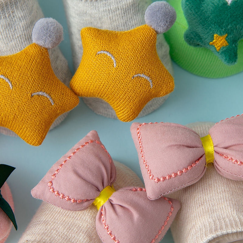 Tất Hoạt Hình 3D Dễ Thương Chống Trượt Cho Bé Sơ Sinh 0-3 Tuổi