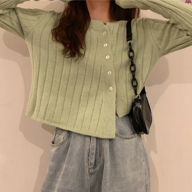 Áo cardigan dệt kim ZHELIHANGFEI tay dài thiết kế độc đáo thời trang cho nữ