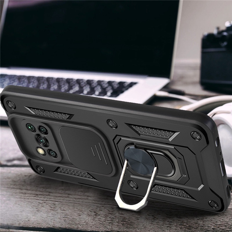 Ốp điện thoại kiểu giáp bảo vệ camera cho Xiaomi POCO X3 NFC M3 Pro F3 M2 GT 5G
