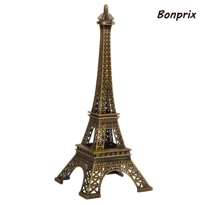 Mô hình tháp Eiffel chất liệu hợp kim màu đồng phong cách cổ điển