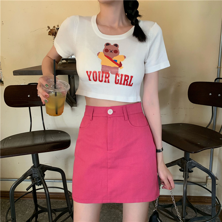 COZOK Váy ngắn lưng cao kiểu dáng hợp thời trang