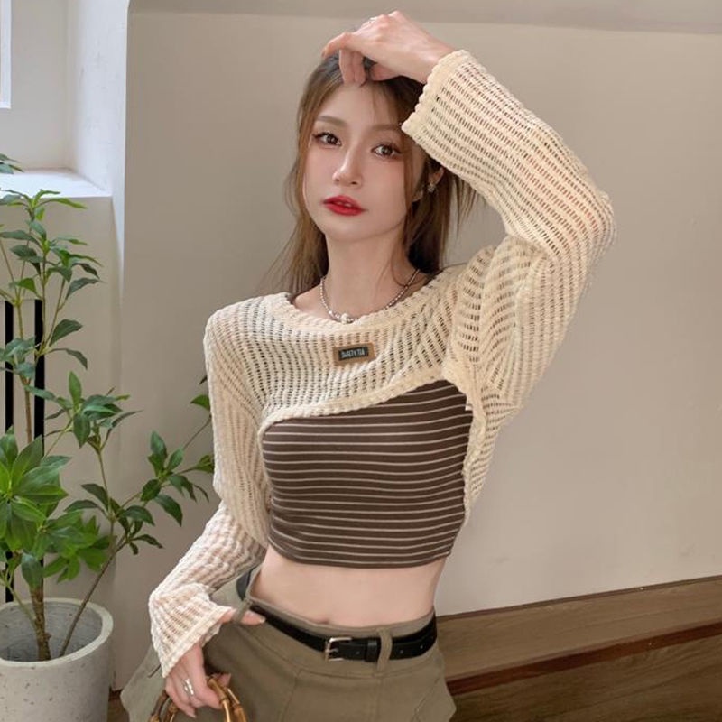 COZOK Bộ Áo Khoác Chống Nắng + Áo Sát Nách Thời Trang Cá Tính