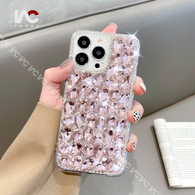 Ốp Điện Thoại Đính Đá Pha Lê 3d Lấp Lánh Sang Trọng Cho iphone 15pro max 14 promax 14 plus 12 13 pro max 11 xr x max